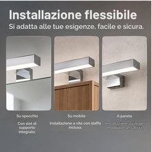 Carica l'immagine nel visualizzatore di Gallery, BARCELONA LED Lampada Specchio Bagno LED 5W 3000K 30cm IP44