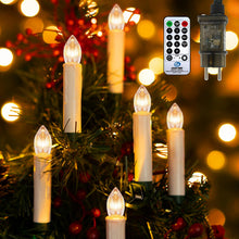 Carica l'immagine nel visualizzatore di Gallery, A.bigwhale Catena di Candele 30 LED, Luci a Candela per Albero di Natale con Spina Rete, Catena luminosa Interni Illumin