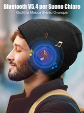 Carica l'immagine nel visualizzatore di Gallery, UNBON Regalo Uomo, Regali Natale Originali, Idee Regalo Natale 2025, Regali Uomo papà per Lui Compleanno Anniversario Secret Santa, Gadget Tecnologici Utili, Cappello Berretto Bluetooth con Luce LED