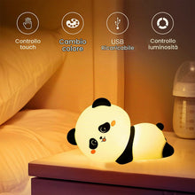Carica l'immagine nel visualizzatore di Gallery, BORDEAG Luce Notturna Bambini, Lampada Notturna con Timer, Touch, Neonato, Panda, Ricaricabile per Ragazzi Ragazze