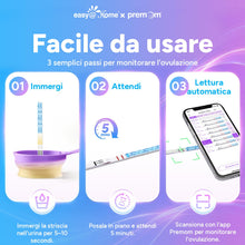 Carica l'immagine nel visualizzatore di Gallery, Easy@Home 25 Test Ovulazione 25mIU/ml, Altamente Preciso, Monitoraggio Attendibile del Ciclo e del Periodo Fertile, Alim