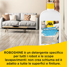 Carica l'immagine nel visualizzatore di Gallery, FILA Solutions ROBOSHINE Detergente Robot Lavapavimenti Gres Parquet - 1L