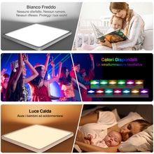 Carica l'immagine nel visualizzatore di Gallery, Yexati Plafoniera LED Soffitto 24W 3200LM 13RGB Dimmerabile con Telecomando, 3000-6500K Lampada da Soffitto IP54 Imperme