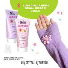 Carica l'immagine nel visualizzatore di Gallery, CRAFTY CATS DIY Kit Creativo Portachiavi Cupcake e Mollette – 60 pezzi, 2×50 ml Simulazione di Crema con beccucci, charm