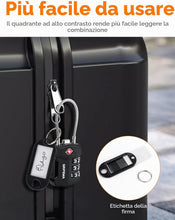 Carica l'immagine nel visualizzatore di Gallery, GRIFEMA GA1006 Lucchetto TSA Combinazione 3 Cifre – Per Valigie da Viaggio