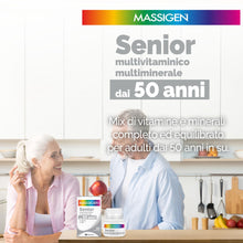 Carica l'immagine nel visualizzatore di Gallery, Massigen - Senior, Integratore Multivitaminico e Multiminerale per Over 50, Soddisfa il Fabbisogno Nutrizionale, con Coe