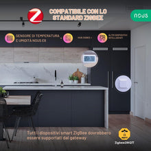 Carica l'immagine nel visualizzatore di Gallery, NOUS E6 Sensore di temperatura, termometro intelligente igrometro, sensore di temperatura ZigBee digitale Alexa ZigBee T