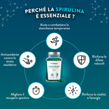 Carica l&#39;immagine nel visualizzatore di Gallery, Spirulina Biologica | 500 Compresse Bio da 500 mg Pure Senza Eccipienti | 15 a 19% di Ficocianina | Polvere Essiccata e Compressa a Freddo | Analizzata e Confezionata in Francia da Nutri&amp;Co