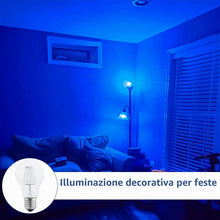 Carica l'immagine nel visualizzatore di Gallery, Lampadine LED Blu E27 da 6W, Equivalente 60W Lampadina a Incandescenza, 600 lm, AC 230V, Fascio a 360°, A60 Lampadine Co