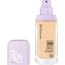 Carica l'immagine nel visualizzatore di Gallery, Maybelline New York Fondotinta a Lunga Tenuta, Per Tutti i Tipi di Pelle, Finish Matte Luminoso, Copertura Medio-Alta, F