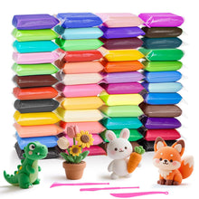 Carica l'immagine nel visualizzatore di Gallery, 48 colori, pasta da modellare autoasciugante, plastilina asciugatura dell'aria, regalo per ragazzi e ragazze dai 3 ai 12