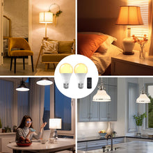 Carica l'immagine nel visualizzatore di Gallery, Lampadina LED E27 con Telecomando, Lampadina E27 Dimmerabile, Lampadine LED da 9W, 3 Temperature di Colore 3000K-6000K, 
