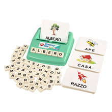 Carica l'immagine nel visualizzatore di Gallery, BOHS Juego de Ortografía en Italiano - Ve y Oculta la Ortografía - 60 Tarjetas Flash - Juguetes Educativos para el Aprendizaje de Idiomas en Preescolar