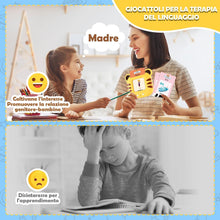 Carica l&#39;immagine nel visualizzatore di Gallery, CUTEEEE Schede Flash Cards Parlanti Italiano Inglese, Giochi Bambini Educativi 1 2 3 4 5 6 Anni, Talking Carta Flash Regalo, Giocattoli Apprendimento Interattivi 224 Parole