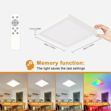 Carica l'immagine nel visualizzatore di Gallery, DELIPOP LED Plafoniera Dimmerabile con Telecomando, 24W 3000-6500K RGB