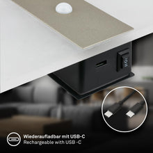 Carica l'immagine nel visualizzatore di Gallery, BRILONER Sticklights - Lampada parete senza fili con rilevatore di movimento, batteria ricaricabile, rimovibile magnetic