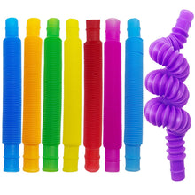 Carica l'immagine nel visualizzatore di Gallery, 8 Pezzi Mini Tubi Pop Giocattolo, Sensoriali Elastico Pop Tubes