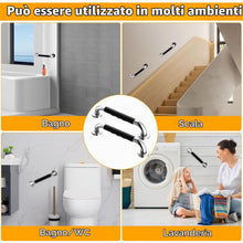 Carica l'immagine nel visualizzatore di Gallery, 2 Pz Barra di Sostegno per Bagnos, 30cm Maniglione Bagno Disabili, Maniglioni Bagno per Anziani, Maniglia da Bagnos in A