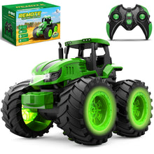 Carica l'immagine nel visualizzatore di Gallery, HappyGoLucky Trattore Telecomandato per Bambini con Luce, 2,4 GHz, Verde