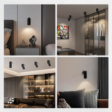 Carica l'immagine nel visualizzatore di Gallery, KYOTECH Nero Faretto da Parete o Soffitto Orientabile, Attacco GU10 per Lampadina, Plafoniera, Lampada da Soffitto per I