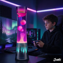 Carica l'immagine nel visualizzatore di Gallery, Jambo Aurora Decal Liquid Motion Lamp (liquido viola, cera bianca)