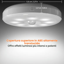 Carica l'immagine nel visualizzatore di Gallery, 6 Luci Notturne con Sensore di Movimento, Luce LED Ricaricabile USB, Illuminazione per Armadio, 3 Modalità, Sensore di M