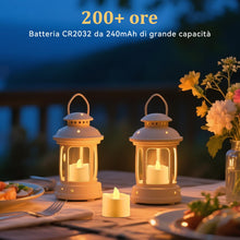 Carica l'immagine nel visualizzatore di Gallery, RaceGT 20 Candele LED con Timer e Telecomando, Candele LED senza Fiamma, Batterie Incluse, 2/4/6/8H Timer, Ideali per Na