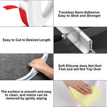 Carica l'immagine nel visualizzatore di Gallery, Barriera Doccia 2 M Soglia Doccia Silicone Doccia Autoadesivo Bordo Vasca da Bagno Pieghevole Barriera per Doccia Bordo 