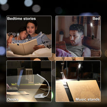 Carica l'immagine nel visualizzatore di Gallery, Lampada da lettura a LED Ricaricabile USB Braccio Flessibile Bianco