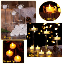 Carica l'immagine nel visualizzatore di Gallery, Candele romantiche finte, confezione da 12 candele tealight a LED giallo caldo, luce tremolante, realistiche senza fiamm