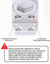 Carica l'immagine nel visualizzatore di Gallery, QWORK® chiudiporta automatico, chiudiporta automatico idraulico, tenere aperto, per porta interna e porta esterna, 40-60