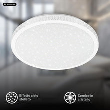 Carica l'immagine nel visualizzatore di Gallery, Briloner - Plafoniera LED Cielo Stellato Ottica Cristallo 4000K 39cm