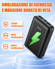 Carica l'immagine nel visualizzatore di Gallery, 10000mAh Power Bank per Gilet Riscaldato, Giacca, Pantaloni e Coperta