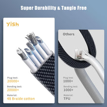 Carica l'immagine nel visualizzatore di Gallery, YISH Multi Cavo di Ricarica 4 in 1：[1.8M] Nylon Universale Multiplo USB Cavetto con USB A/USB Tipo C a 65W USB C+ 27W PD