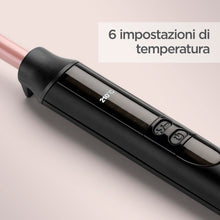 Carica l'immagine nel visualizzatore di Gallery, BaByliss Ferro arricciacapelli 10mm, Quartz Ceramic, 10 Temperature, ricci ultra definiti, Nero e rosa, C449E