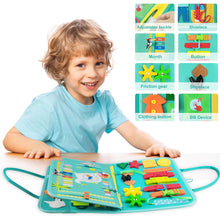Carica l'immagine nel visualizzatore di Gallery, Busy Board Giochi Montessori 1 2 3 Anni Bambini,4 Strati Tavola Montessori 1 Anno,Pannello Sensoriale Valigetta Montesso