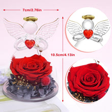 Carica l'immagine nel visualizzatore di Gallery, Miofula Rosa Stabilizzata Vera Regalo Donna Compleanno,Rosa Eterna Figurine Angelo Regalo Mamma Nonna,Fiori Stabilizzati Regalo Anniversario per Lei,Regali Natale Donna San Valentino Regali Fidanzata