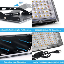 Carica l'immagine nel visualizzatore di Gallery, CREATESTAR 100W Faretto LED da Esterno, Faro LED da Esterno 10000Lm Super Luminosa, 3000K Bianco Caldo Faretti led, IP65