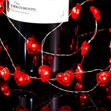 Carica l'immagine nel visualizzatore di Gallery, KATELUO Catena Luminosa a Forma di Cuore, 3 Metri Luci di Stringa di Cuore Lucine LED Decorative a Batteria, LED Stringa