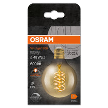Carica l'immagine nel visualizzatore di Gallery, OSRAM vintage 1906 Globe 80 48 Filament DIM filamento vintage
