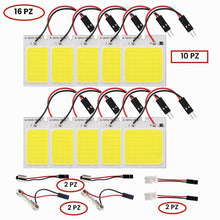 Carica l'immagine nel visualizzatore di Gallery, HUAZIZ 10 Pezzi Luce bianca brillante 300 Lums COB 48-SMD 12V LED per l'illuminazione Interna dell'auto Lampada a Pannel