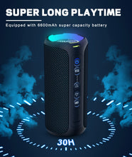 Carica l'immagine nel visualizzatore di Gallery, OHAYO Cassa Bluetooth Potente 40W, Altoparlante Portatile Impermeabile IPX7, Cassa Bluetooth 5.0 Wireless con Luci a LED, 30H di Autonomia, Bassi Profondi, AUX, Micro SD, per Viaggi/Esterno