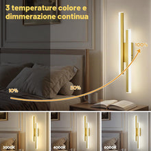 Carica l'immagine nel visualizzatore di Gallery, Dehobo LED Applique Ricaricabile da Parete Interno 50cm, 3000-6000K Oro