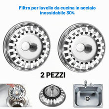 Carica l'immagine nel visualizzatore di Gallery, 2 Pezzi Filtro per Lavello,Tappo filtro per Lavello da Cucina, Filtro per Lavello Cucina in Acciaio Inox,filtro lavello,