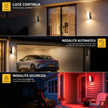 Carica l'immagine nel visualizzatore di Gallery, Applique da Esterno con Sensore di Movimento, Lampada LED da Esterno da 12000 mAh, 3 Temperature di Colore, Impermeabile