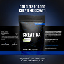 Carica l'immagine nel visualizzatore di Gallery, Creatina Creapure® in Polvere – 600 g (176 porzioni) – Creatina Monoidrata