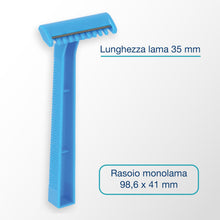 Carica l'immagine nel visualizzatore di Gallery, GIMA - Rasoi chirurgici monouso non sterili con lama in acciaio inox, monolama, confezione 100 pezzi, 27080