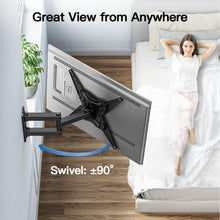 Carica l'immagine nel visualizzatore di Gallery, Supporto TV con Braccio Girevole Inclinabile ed Estendibile, Staffa TV per TV da 26-60 Pollici, Base TV Universale Sostiene fino a 35kg - Max VESA 400x400