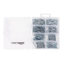 Carica l'immagine nel visualizzatore di Gallery, Amazon Basics kit di 550 chiodi assortiti - comprende chiodi per finitura, da carpentiere, chiodi comuni, senza testa e 