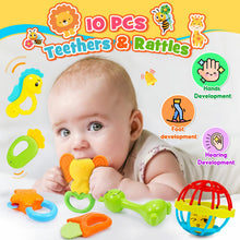 Carica l'immagine nel visualizzatore di Gallery, 14 Pezzi Sonaglio Neonato 0-12 Mesi, Giochi Neonato 0 3 6 9 12 Mesi Giochi Dentizione Neonati Giochi 0-3-6-9-12 Mesi Reg